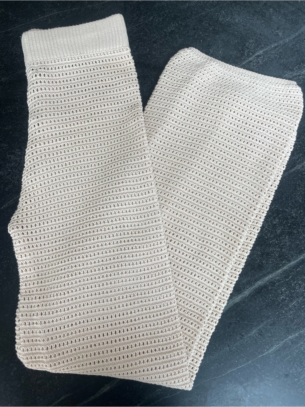 Sincerely Jules for Bandier Women's Cream Knit Trousers